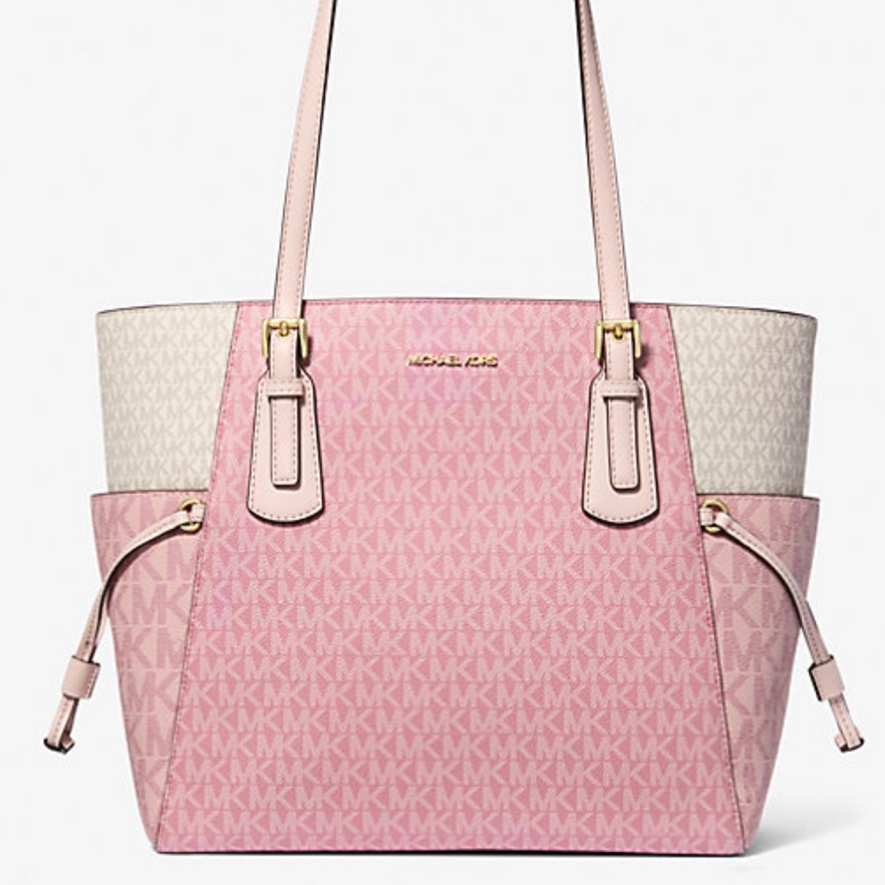 Michael Kors Voyager Large Color-Block Signature Logo Tote Bag
Powder Blush Mult - Picture 5 of 16